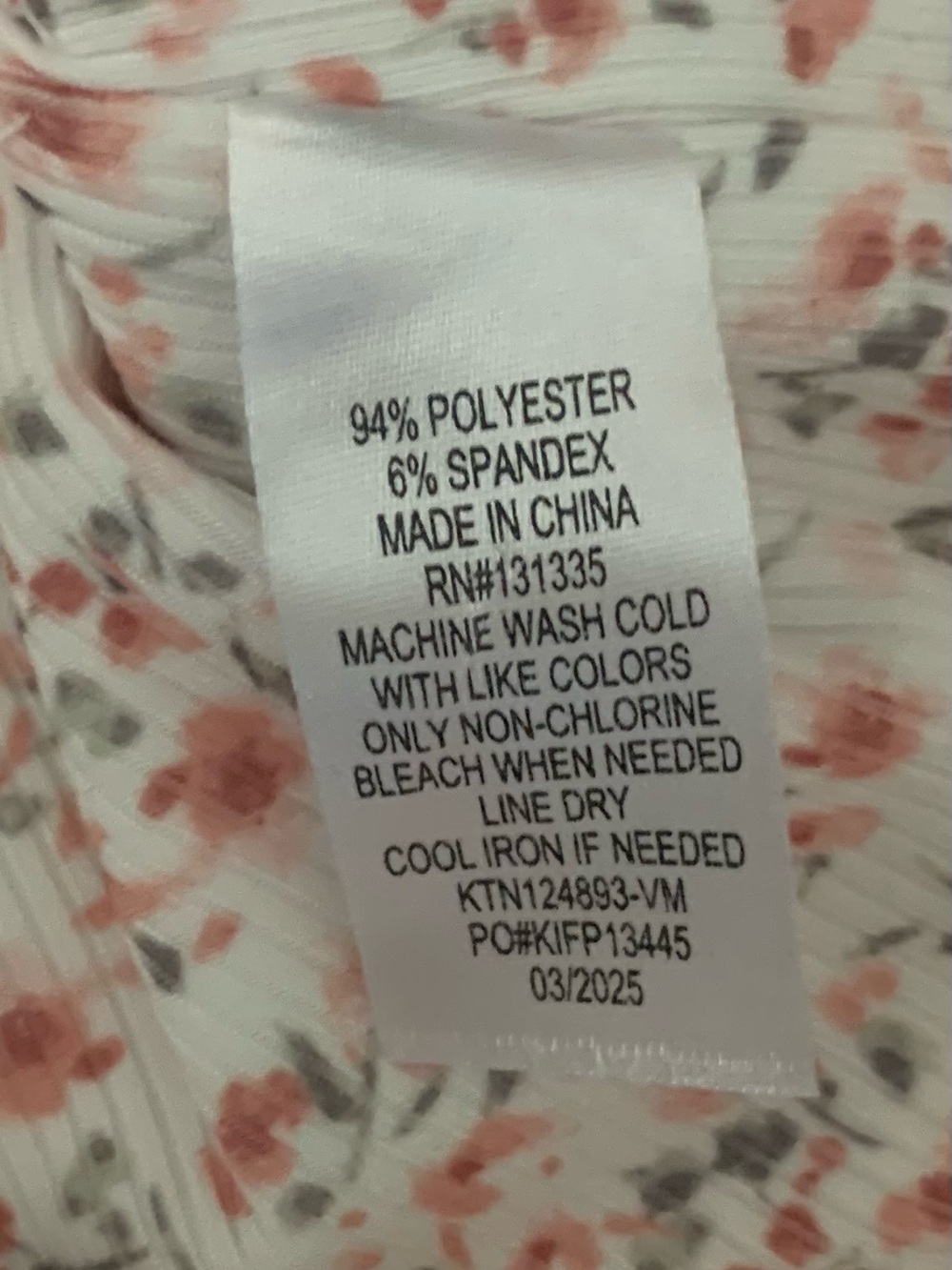 Women's Square Neck Floral Tank Top - Pink Ivory NWT - Medium - Picture 3 of 6